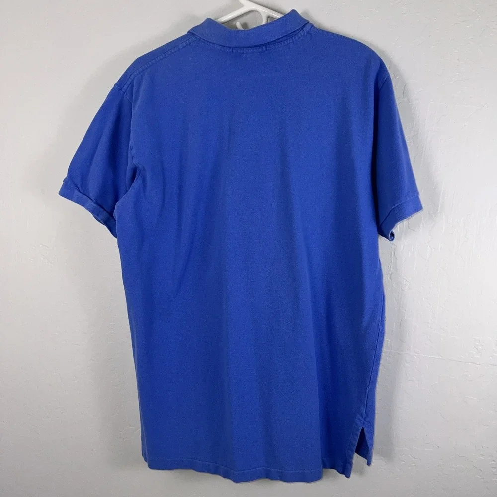 Vintage 90s/Y2K Polo by Ralph Lauren Men's‎ Large Blue Short Sleeve Polo Shirt